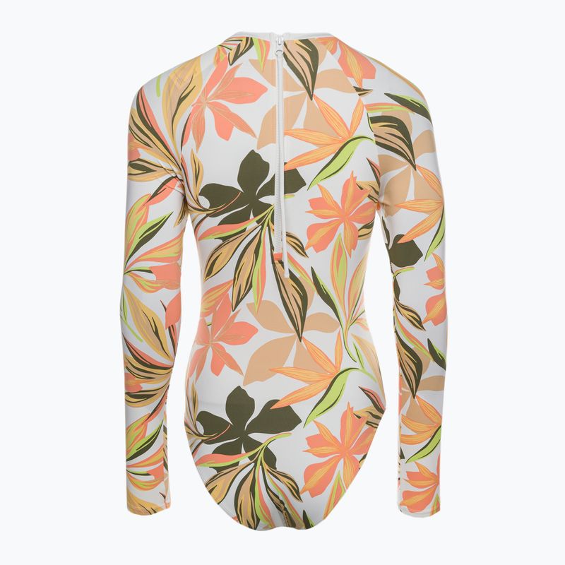 Dámské jednodílné plavky ROXY Print Mix Solid 2021 bright white subtly salty flat 2
