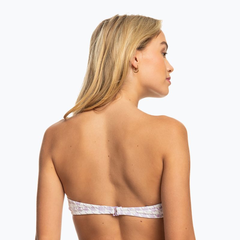 Horní díl plavek ROXY Check It Bandeau 2021 purple rose 7
