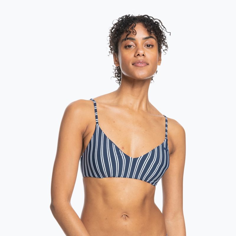 Horní díl plavek ROXY Into The Sun Athletic Triangle 2021 mood indigo novela stripe vert 2