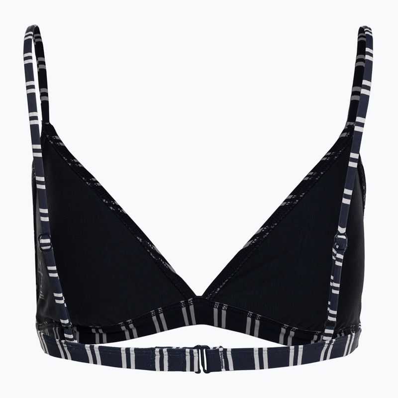 Horní díl plavek ROXY Into The Sun Fix Tiki Triangle 2021 mood indigo novela stripe vert 2