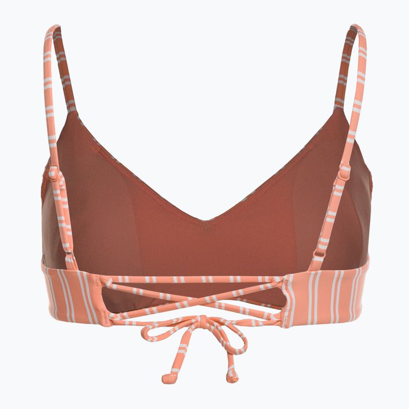 Horní díl plavek ROXY Into The Sun Athletic Triangle 2021 papaya punch novelta stripe h 2