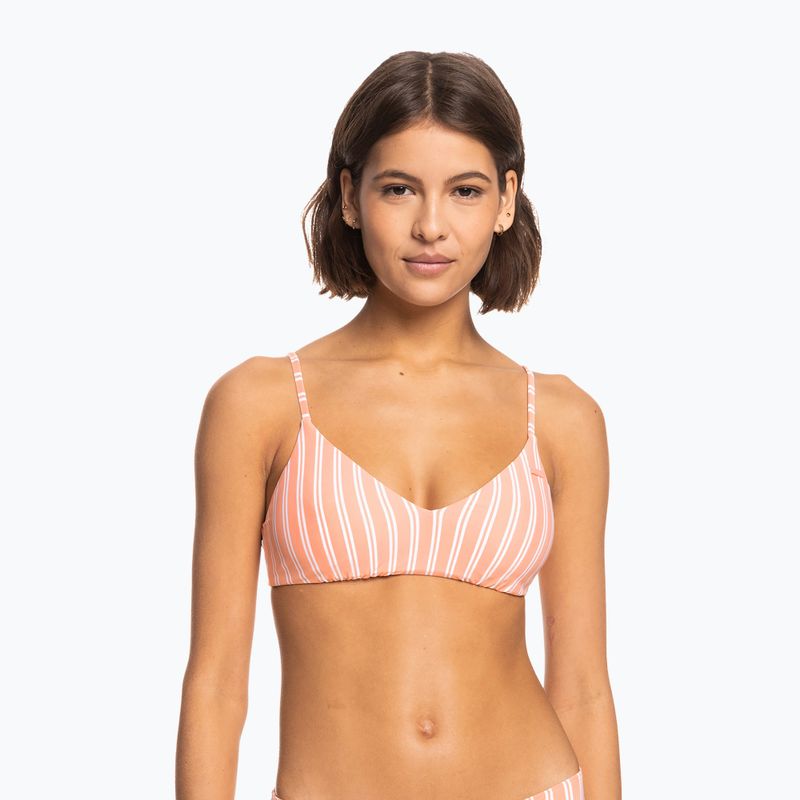 Horní díl plavek ROXY Into The Sun Athletic Triangle 2021 papaya punch novelta stripe h 4