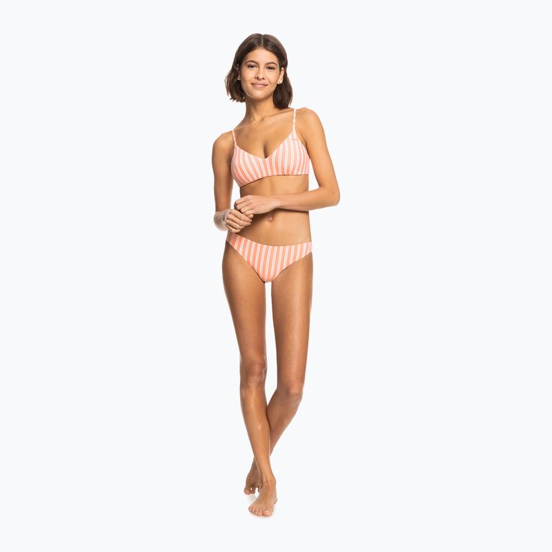 Horní díl plavek ROXY Into The Sun Athletic Triangle 2021 papaya punch novelta stripe h 6