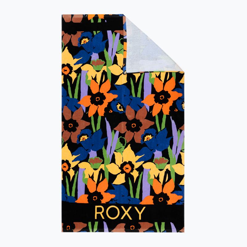 Ručník ROXY Cold Water Printed 2021 anthracite flower jammin