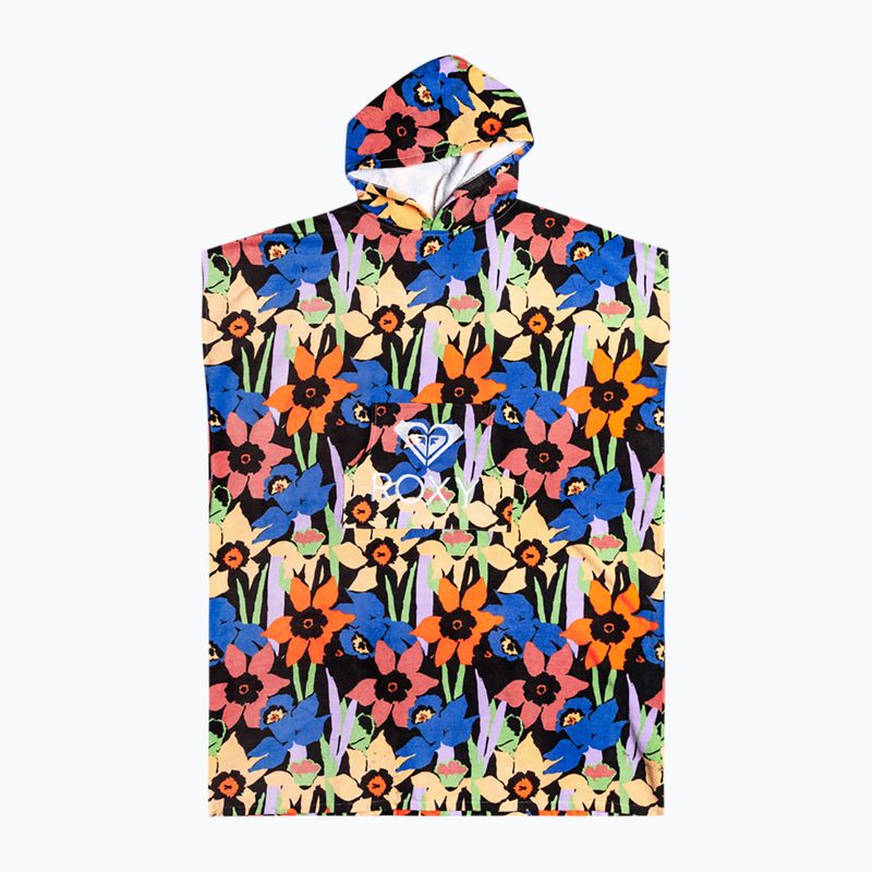 Dámská ponča ROXY Stay Magical Printed 2021 anthracite flower jammin