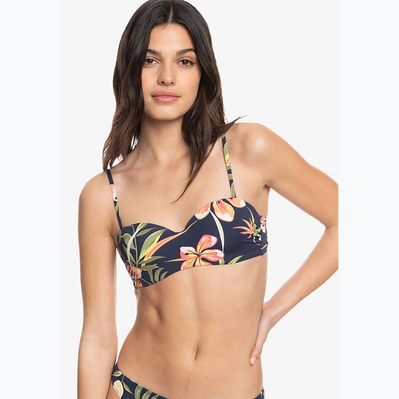 Horní díl plavek ROXY Into The Sun Mold Bandeau 2021 mood indigo tropical depht 7