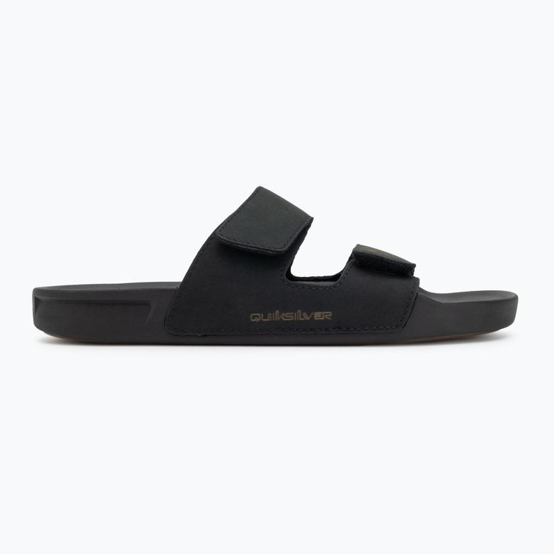 Pánské nazouváky Quiksilver Rivi Leather Double Adjust black 1 2