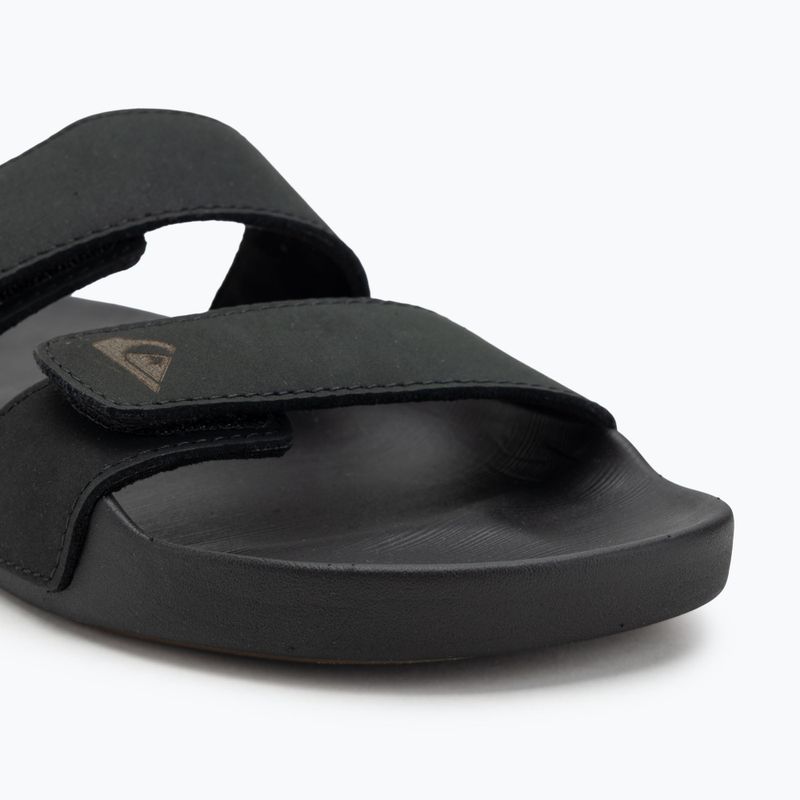 Pánské nazouváky Quiksilver Rivi Leather Double Adjust black 1 7