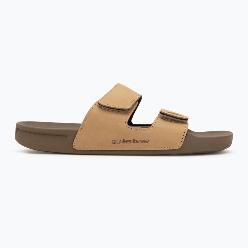 Pánské nazouváky Quiksilver Rivi Leather Double Adjust tan 1 2