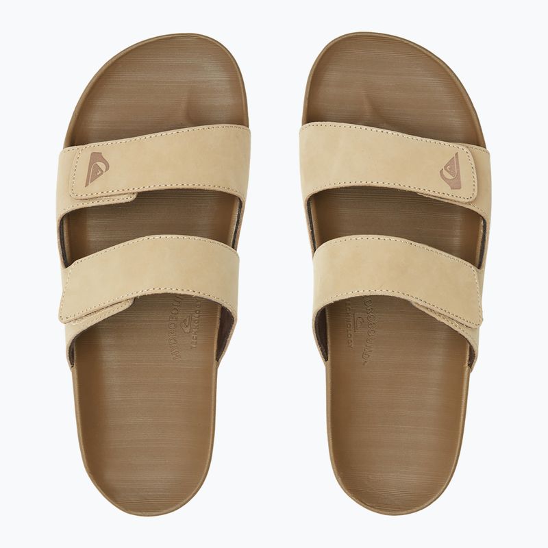 Pánské nazouváky Quiksilver Rivi Leather Double Adjust tan 1 2