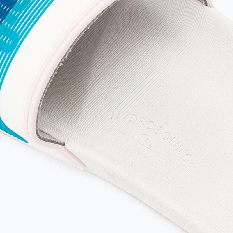 Pánské žabky Quiksilver Rivi Wordmark Slide white/blue/blue 8