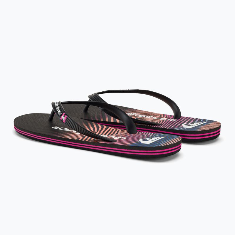 Quiksilver pánské žabky Molokai Wordblock black and pink AQYL101287 3