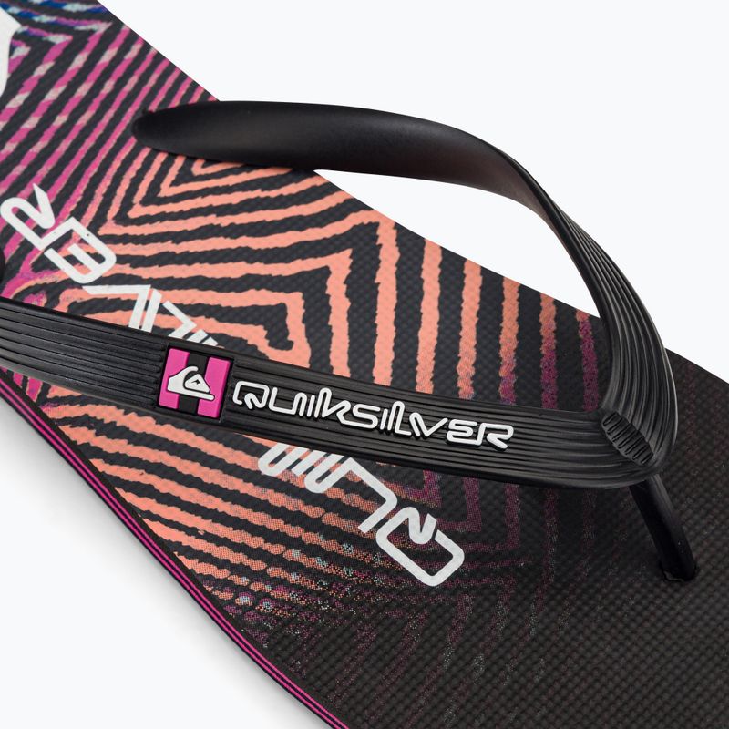 Quiksilver pánské žabky Molokai Wordblock black and pink AQYL101287 7