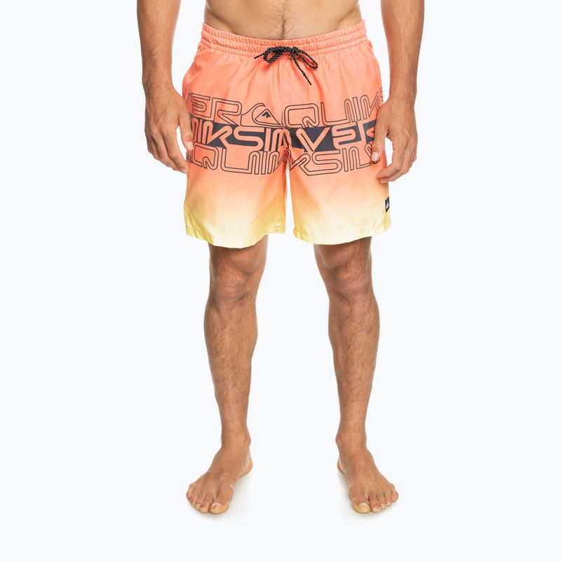 Pánské plavecké šortky Quiksilver Everyday Wordblock Volley 17" oranžové EQYJV04005-MHV6 2