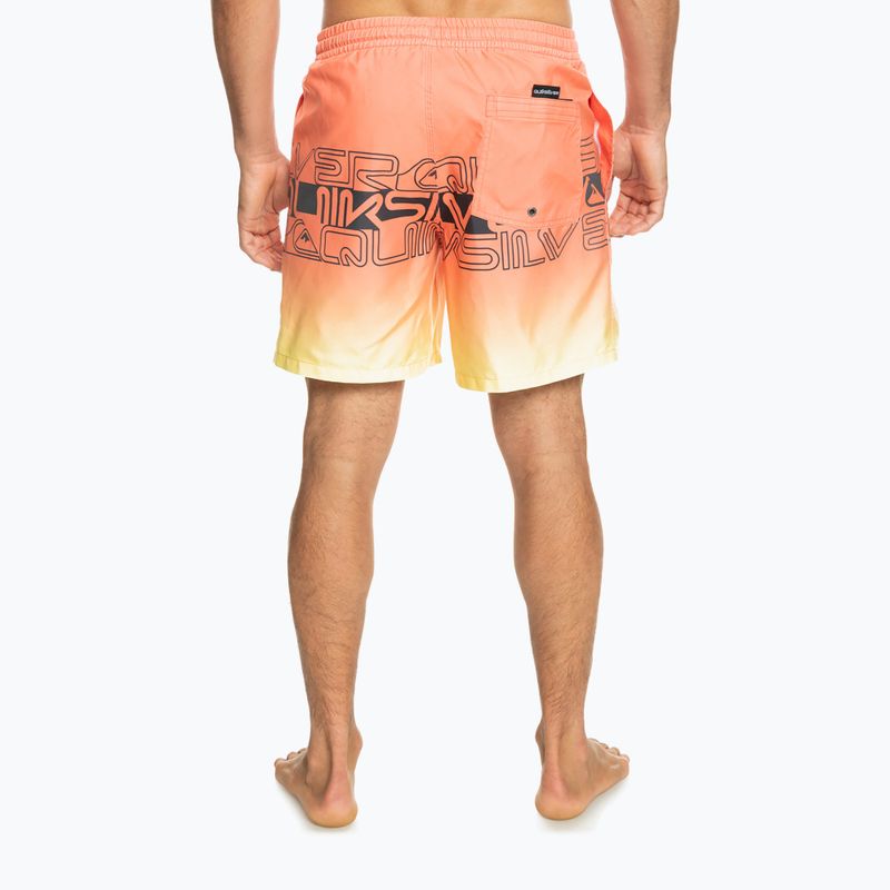 Pánské plavecké šortky Quiksilver Everyday Wordblock Volley 17" oranžové EQYJV04005-MHV6 3