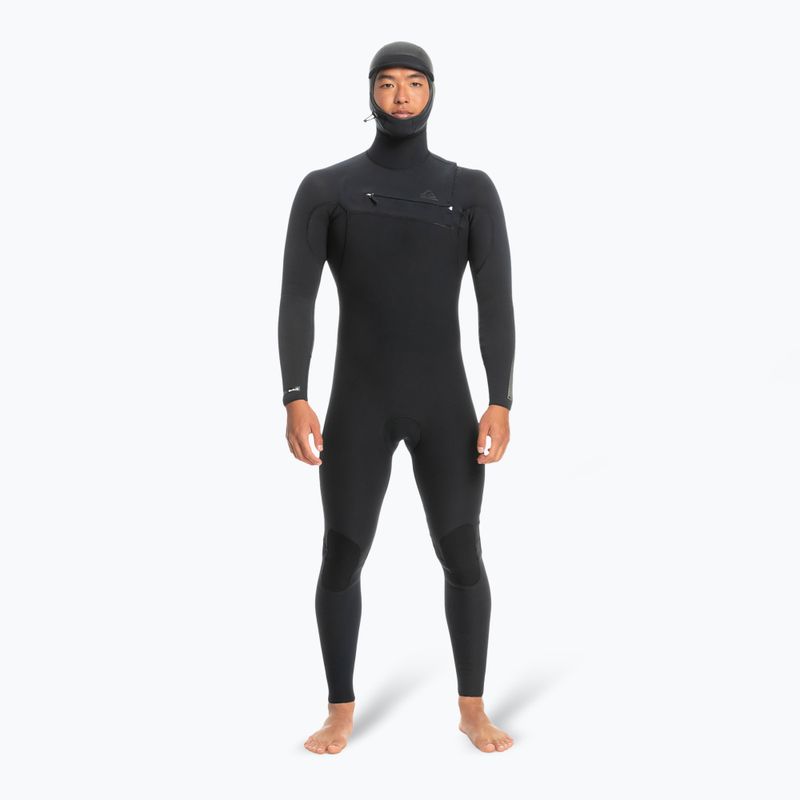 Pánský neopren Quiksilver Highline 5/4/3 Chest Zip Hooded black