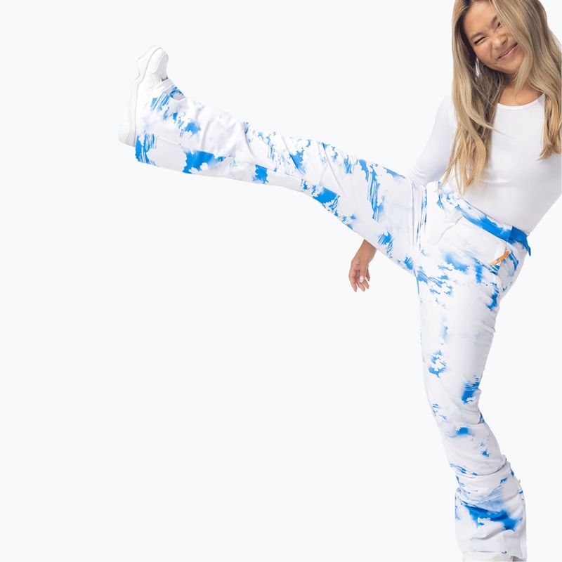 Dámské snowboardové kalhoty ROXY Chloe Kim azure blue clouds 4