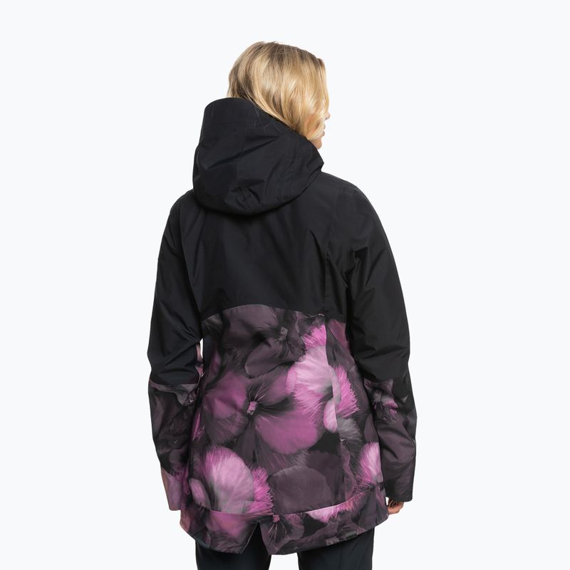 Dámská snowboardová bunda ROXY Gore-Tex Glade Printed true black pansy pansy 2