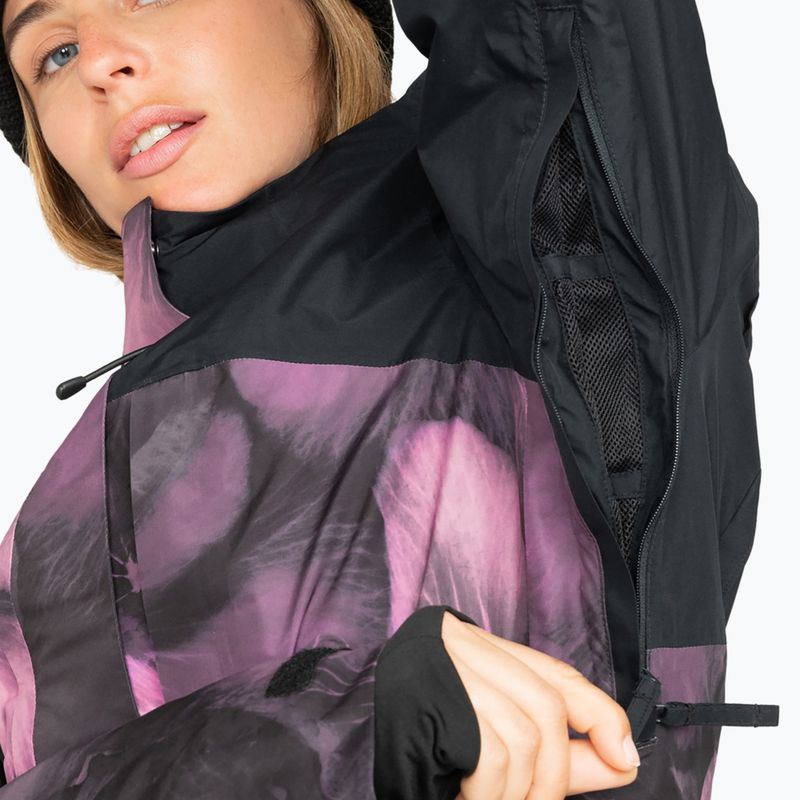 Dámská snowboardová bunda ROXY Gore-Tex Glade Printed true black pansy pansy 3