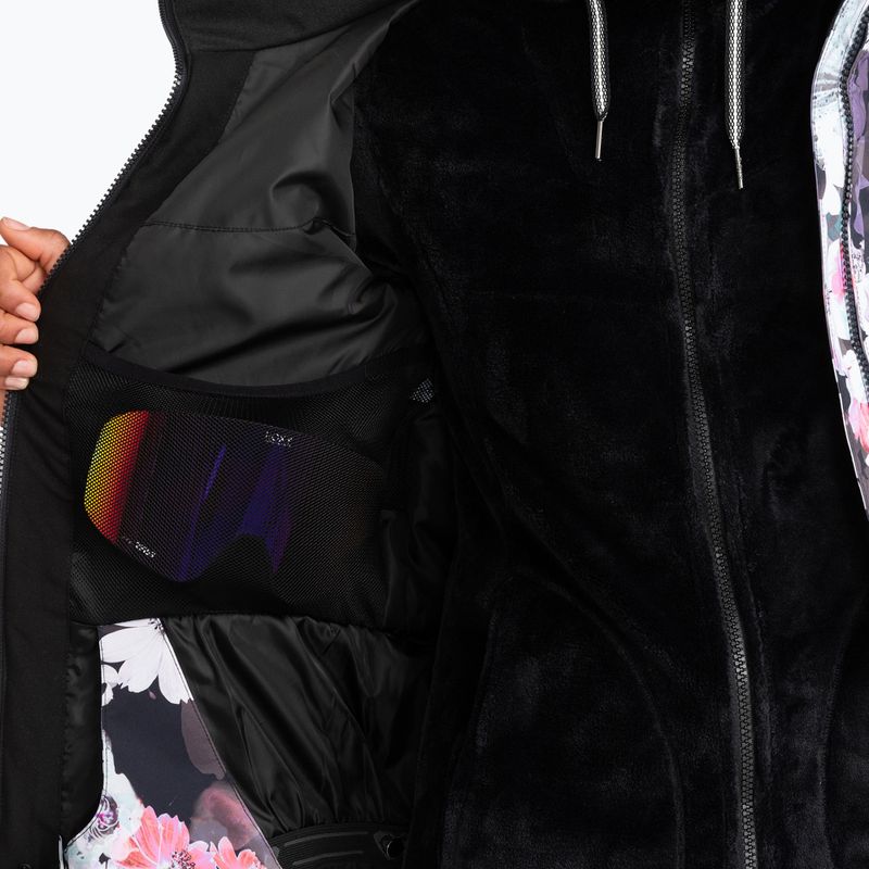 Dámská snowboardová bunda ROXY Jet Ski true black blurry flower 6
