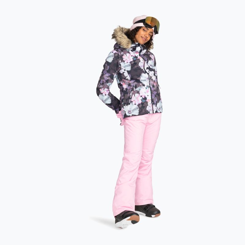Dámská snowboardová bunda ROXY Jet Ski true black blurry flower 9