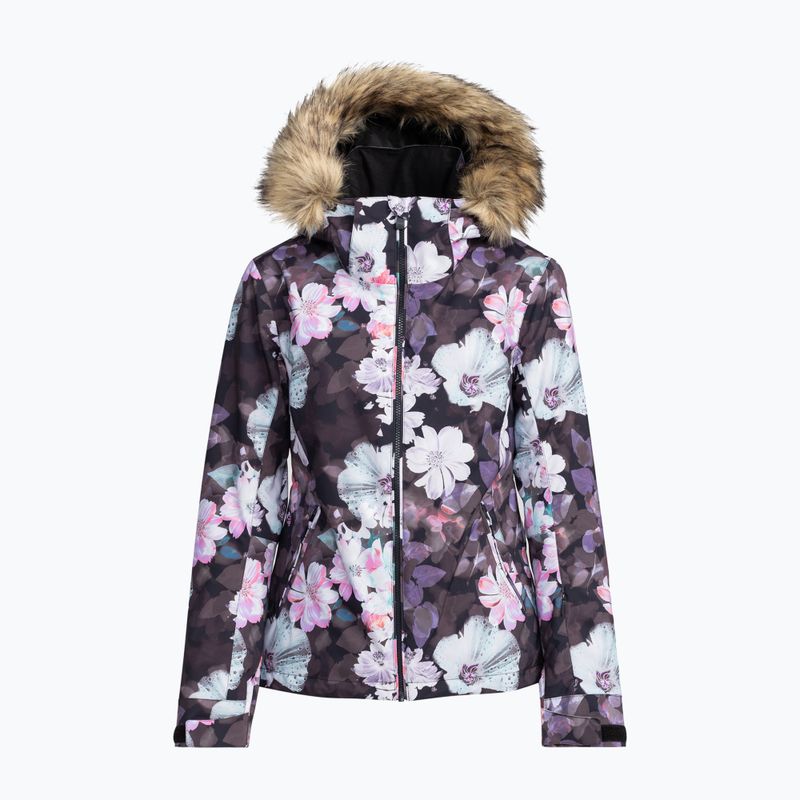 Dámská snowboardová bunda ROXY Jet Ski true black blurry flower 10
