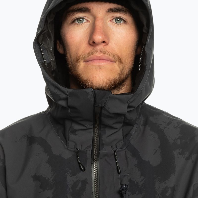 Quiksilver pánská snowboardová bunda S Carlson Stretch Quest tie dye true black 4