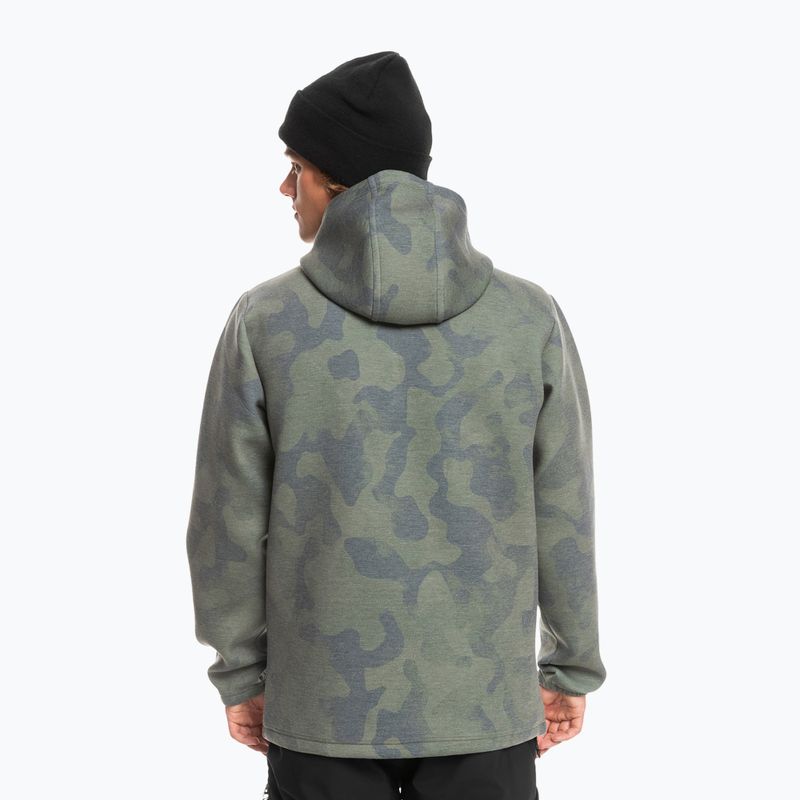 Quiksilver Shredder Hoodie tie dye true black snowboardová mikina 3