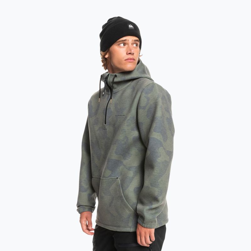Quiksilver Shredder Hoodie tie dye true black snowboardová mikina 4