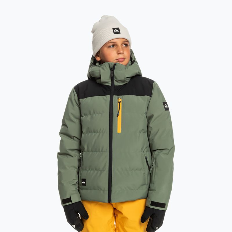 Quiksilver The Edge Youth snowboardová bunda s vavřínovým věncem