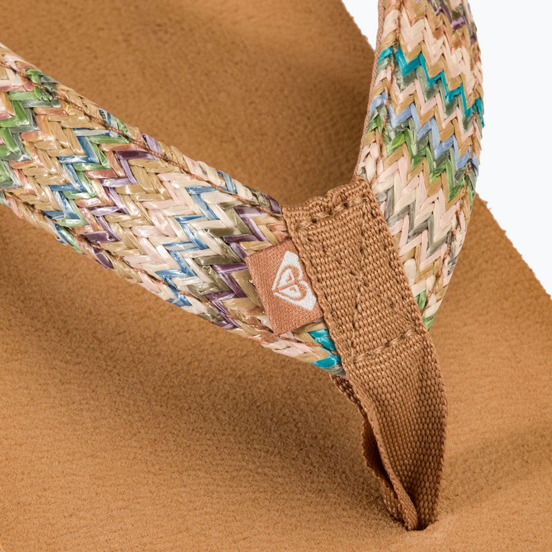 Dámské žabky ROXY Porto Raffia II multi/olive 8