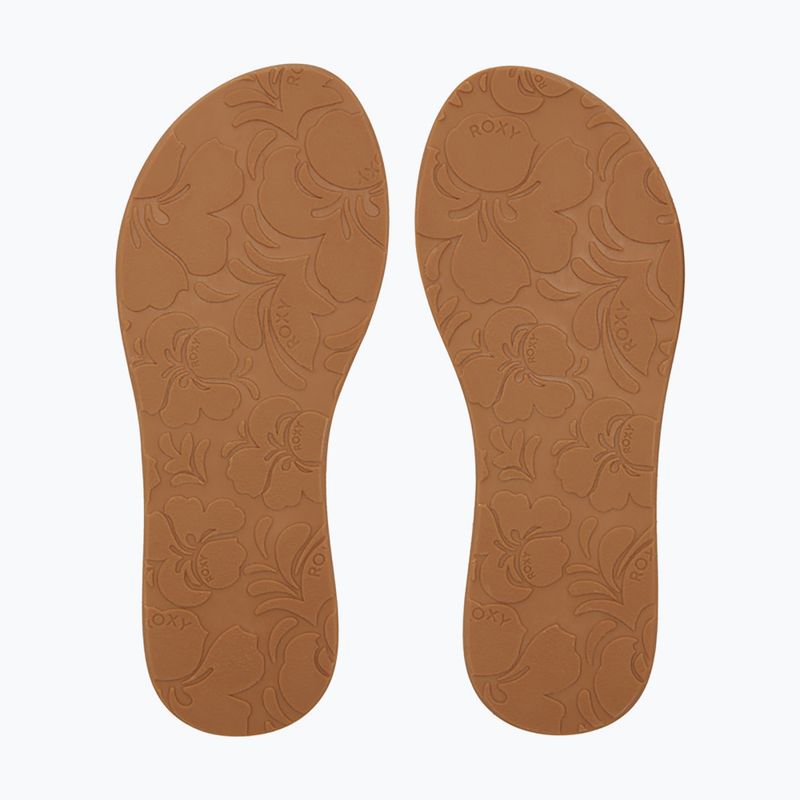 Dámské žabky ROXY Porto Motif tan 10