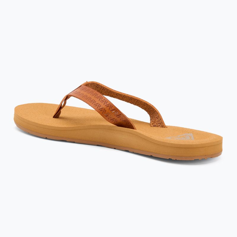 Dámské žabky ROXY Porto Motif tan 3