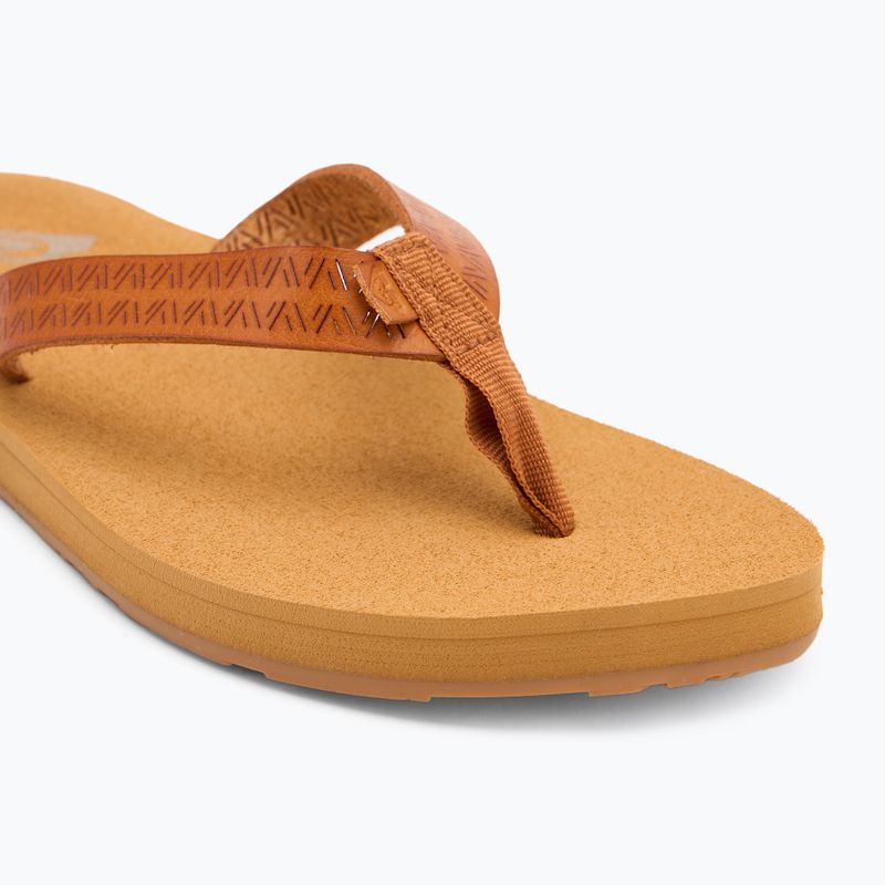 Dámské žabky ROXY Porto Motif tan 7