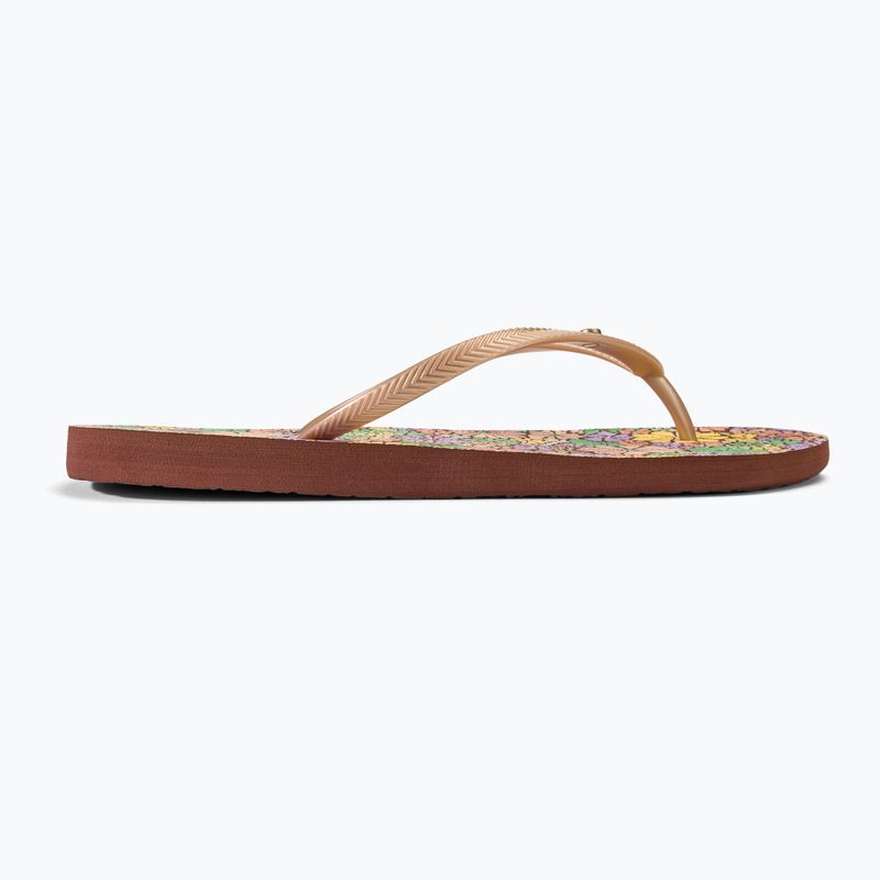 Dámské žabky ROXY Bermuda Print brown combo 2