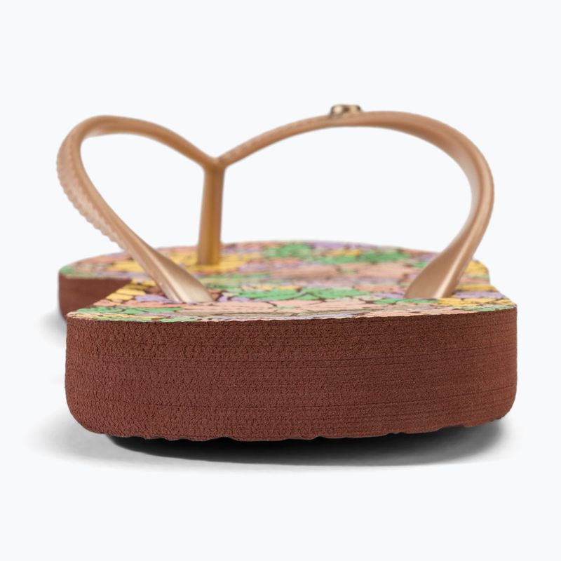 Dámské žabky ROXY Bermuda Print brown combo 6