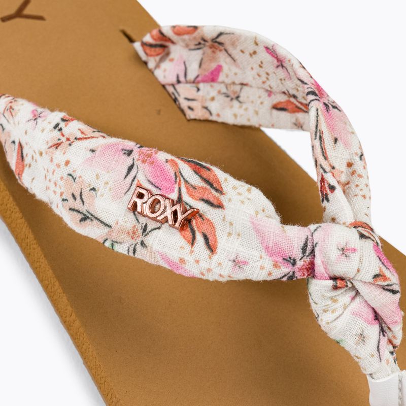 Dámské žabky ROXY Paia V white/crazy pink print 9