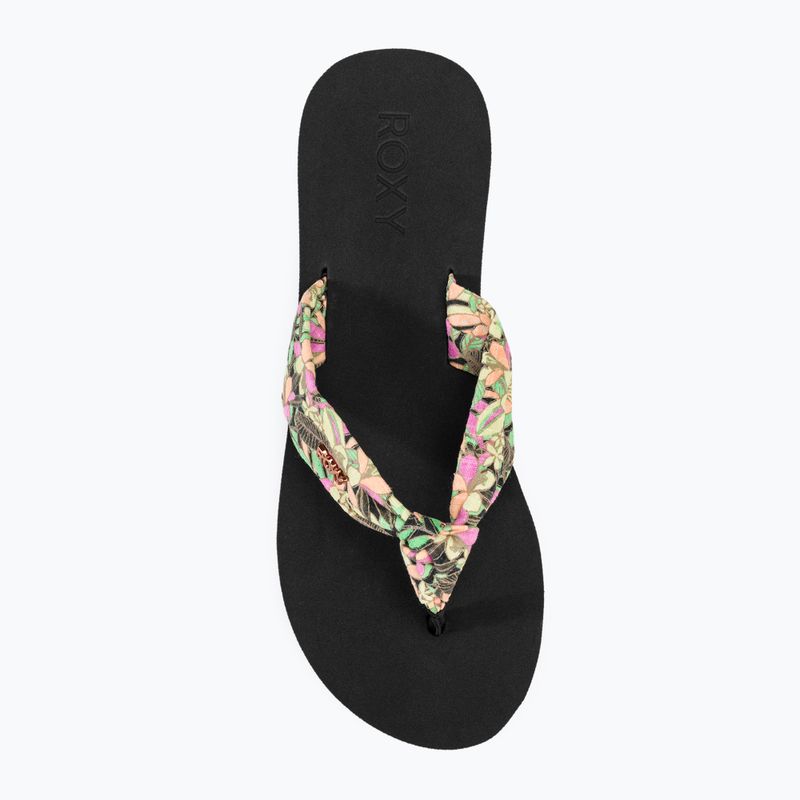 Dámské žabky ROXY Paia V black/pink/soft lime 5