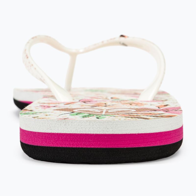 Dámské žabky ROXY Portofino III white/crazy pink print 7