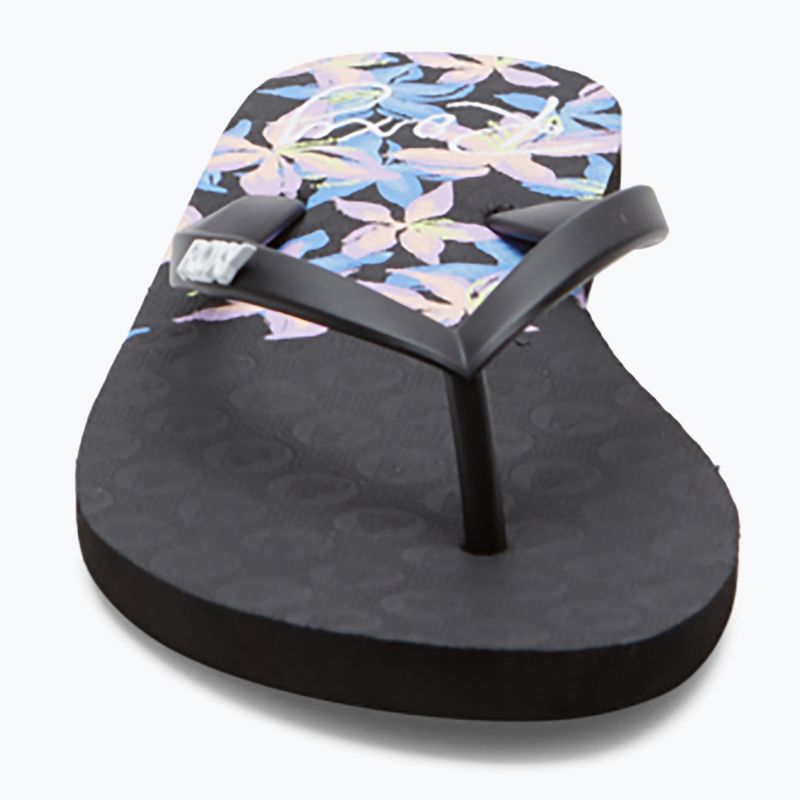 Dámské žabky ROXY Viva Stamp II black/boysenberry 8