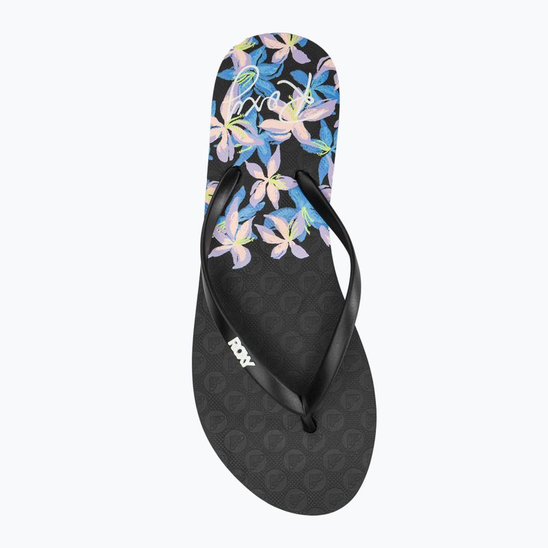 Dámské žabky ROXY Viva Stamp II black/boysenberry 5