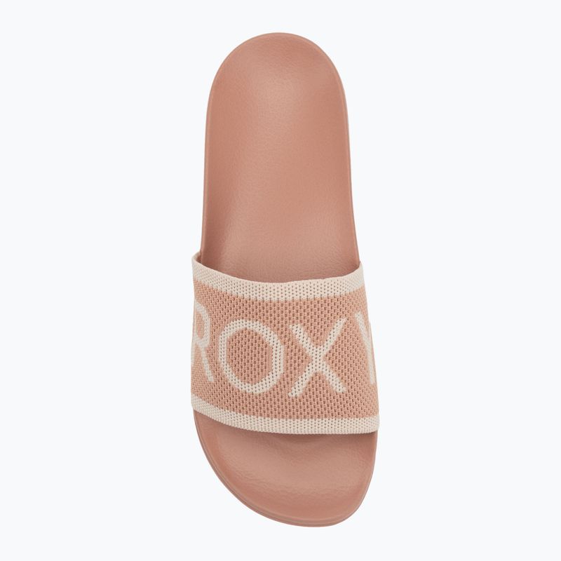 Dámské nazouváky ROXY Slippy Knit wheat/turkish coffee 5