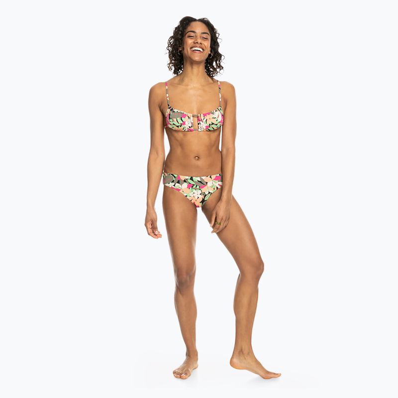 Horní díl plavek ROXY Printed Beach Classics Bralette anthracite palm song s 3