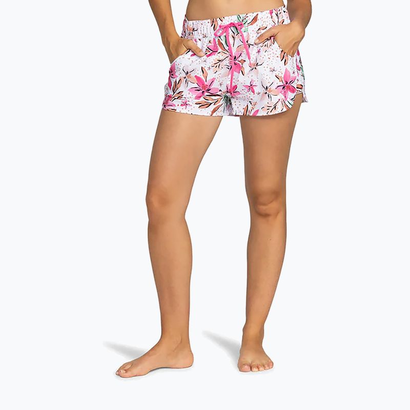 Dámské plavecké šortky ROXY Wave Printed 2 white happy tropical