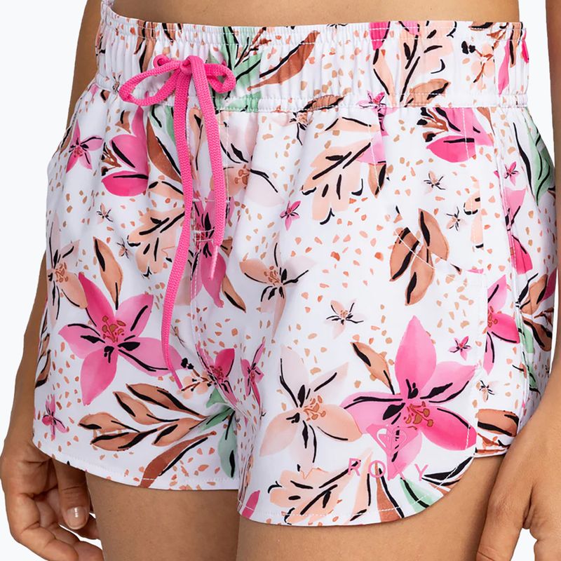Dámské plavecké šortky ROXY Wave Printed 2 white happy tropical 4
