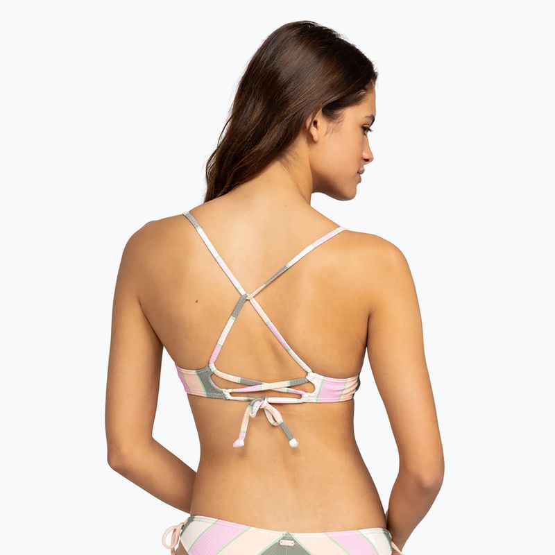 Horní díl plavek  ROXY Vista Stripe Strappy agave green very vista stripe 4