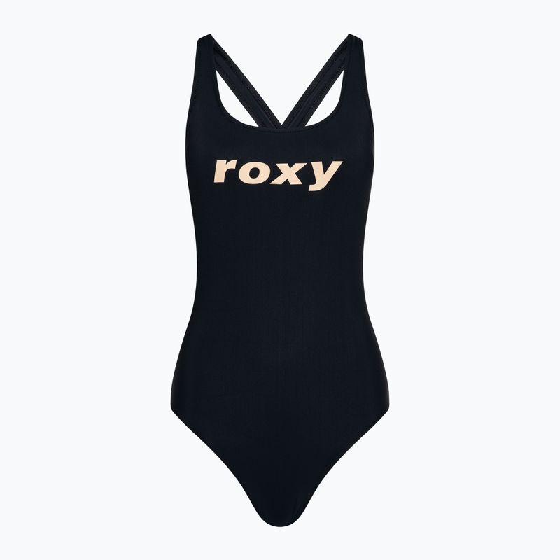 Dámské jednodílné plavky ROXY Active Cross anthracite