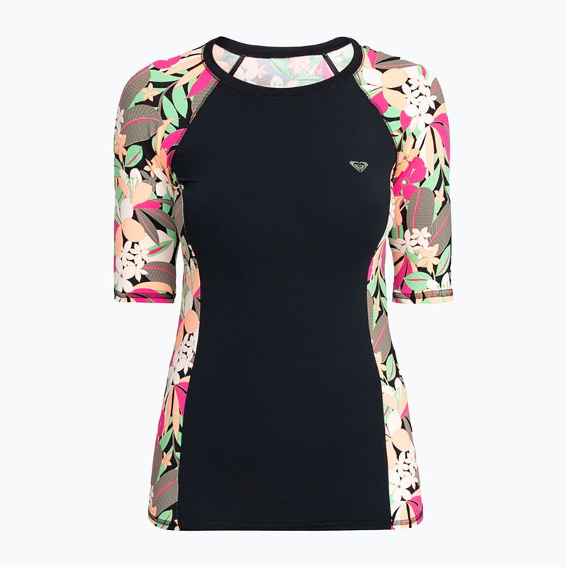 Dámské plavecké tričko ROXY Lycra Printed anthracite palm song s 6