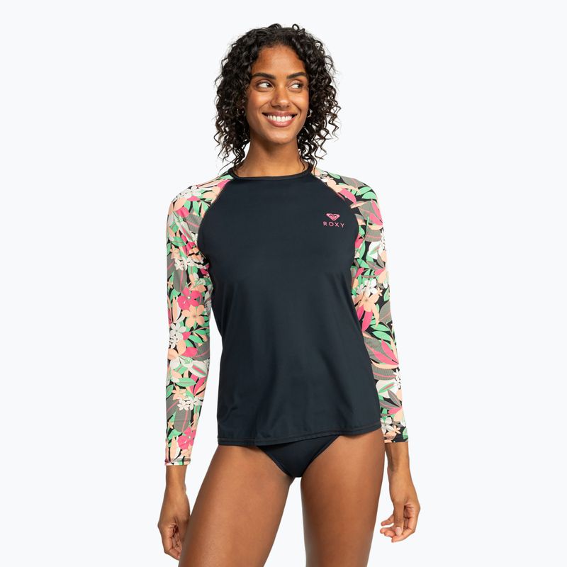 Dámské plavecké tričko Longsleeve ROXY Lycra Printed anthracite palm song s 2