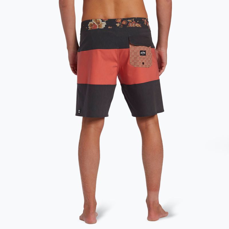 Pánské červené plavecké šortky Billabong Tribong Pro washed 5